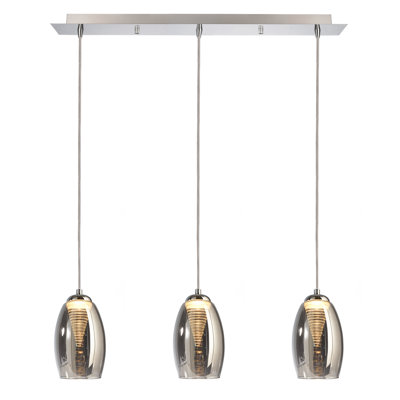 Electra 3 - Light Silver LED Kitchen Island Pendant