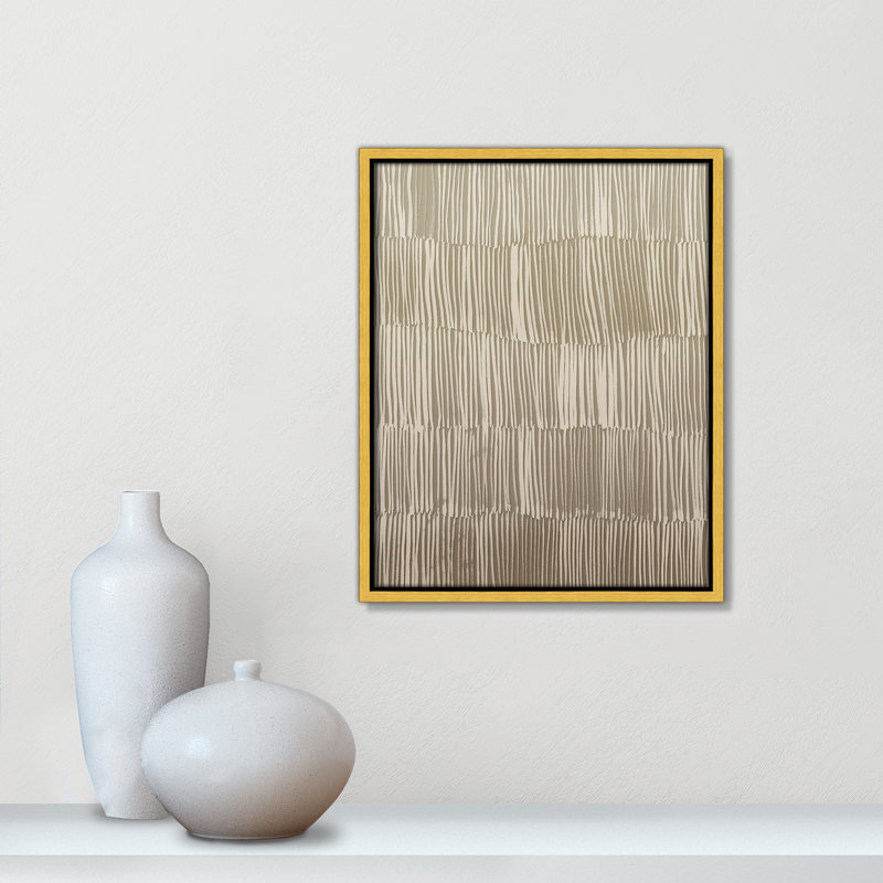 Linear Calm I Print par , H 15,5 po x l 12,5 po, Flotteur doré