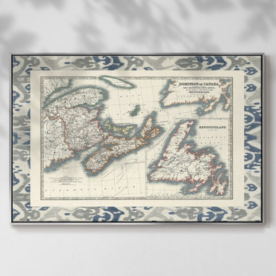 " Bordered Map Of Canada "