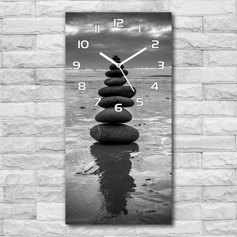 Jabien Glass Wall Clock, Grey/White
