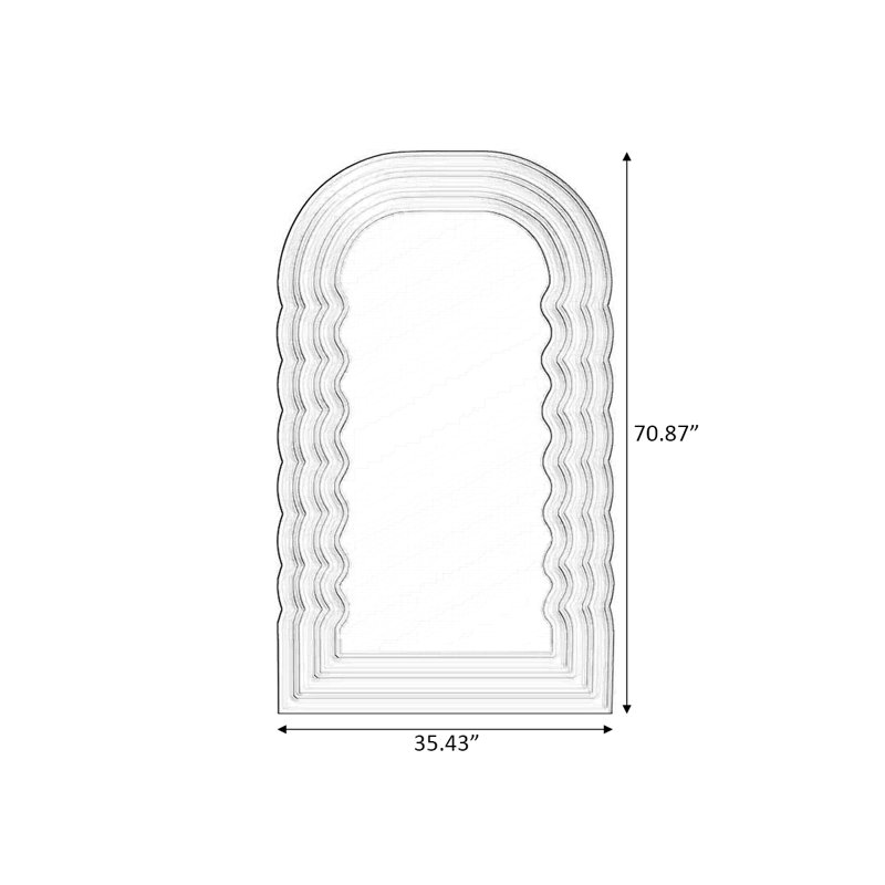 Miroirs pleine longueur en bois manufacturé, 70.87" H x 35.43" W