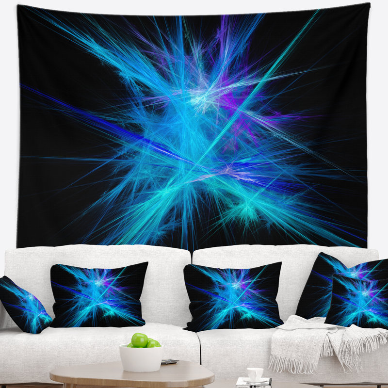 Tapisserie clair abstrait de spectre de lumières, H 32 po x l 39 po