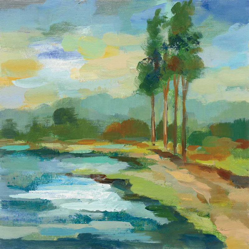 Paysage au début du printemps II, H 36 po x l 36 po x P 1,25 po