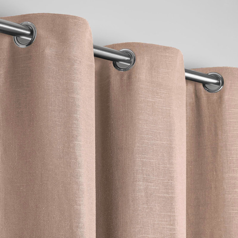 Bellavista Room Darkening Curtain Single Panel, Width 200 x Drop 280cm, Light Pink