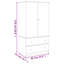 Aabas 2 Door Solid Wood Wardrobe-2100541535