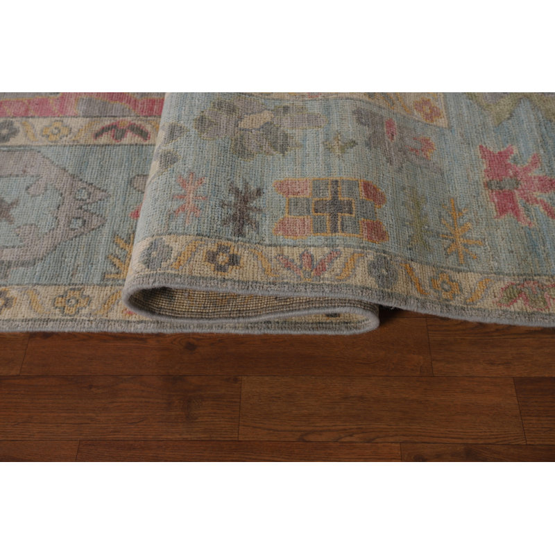 Vegetable Dye Oushak Turkish Area Rug 8