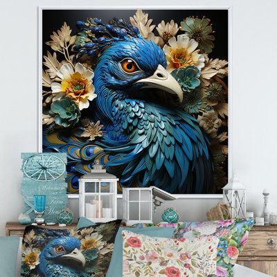 Majestic Flowerful Peacocks Harmony sur toile