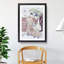 Reizei Carrying a Teshoku by Koryusai Isoda - Picture Frame Painting Print-55598166-55598170