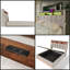 Grand lit plateforme tapissier avec rangement hydraulique, lumières DEL et chargement USB - Naturel-1799073438