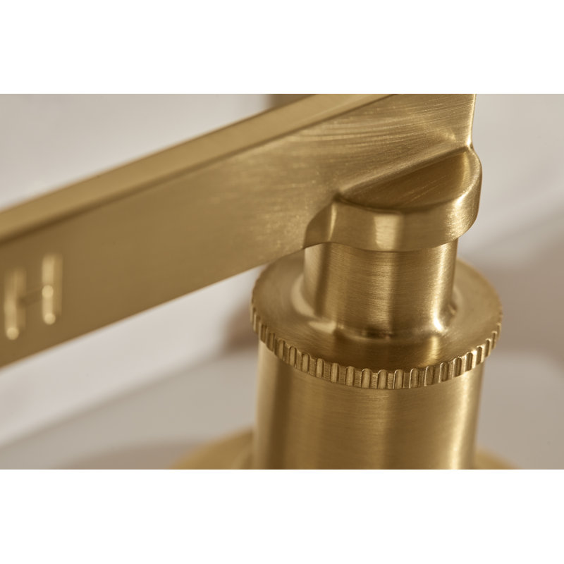Castia by Studio McGee Widespread Bathroom Sink Faucet 0.5 GPM, Vibrant Brushed Moderne Brass