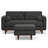 Morrison  Sofa and Ottoman Set in Woven-Blend Fabric-309254793-309254838