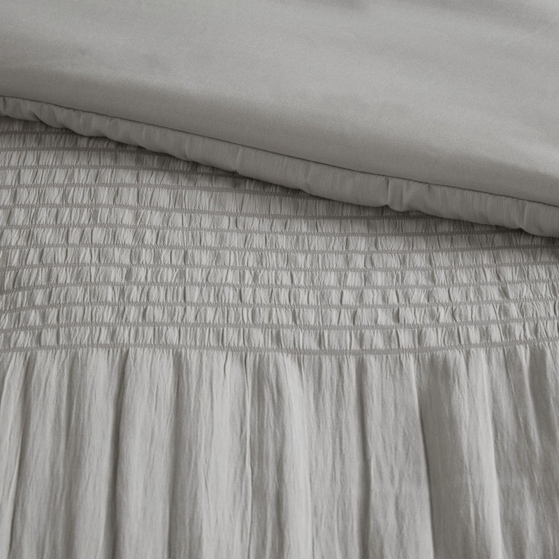 Gray Twin Microfiber Bed in a Bag Set
