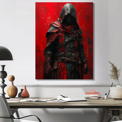 Red Black Warrior Hero I - Wizards Wall Decor