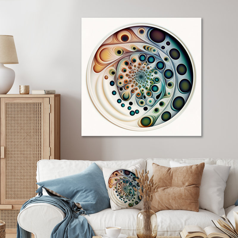 «Soft Coloured Cymatics Mandala I» sur toile, H 24 po x l 24 po x P 1 po, Toile tendue