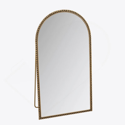 Iron Arch Retro Full Length Mirror With Supporting Feet, For Living Room, Bedroom (Gold)