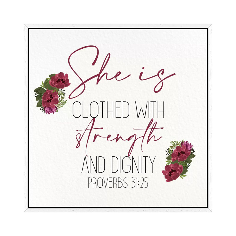 She Is Clothed II by Kimberly Allen - Print on Canvas, 66.04cm H x 66.04cm W x 3.81cm D, White Framed