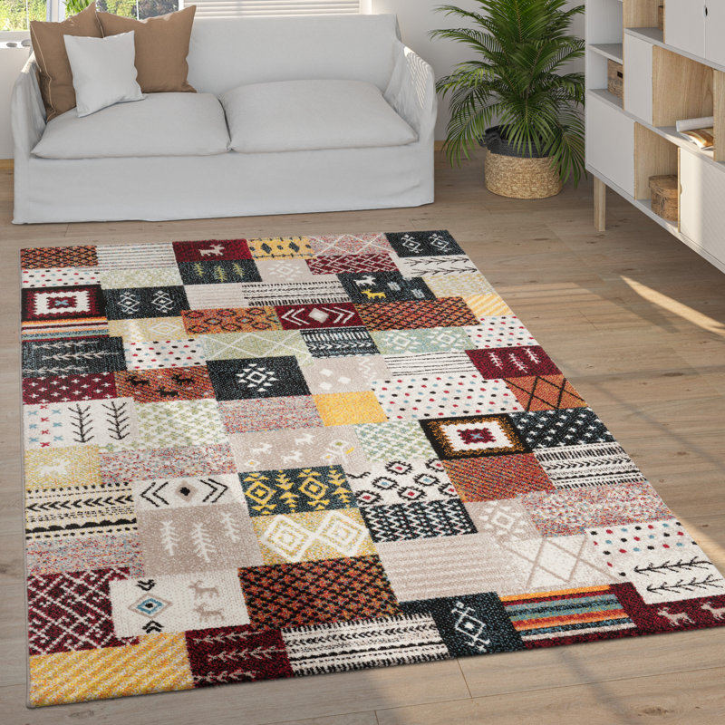 Eccleshall Chequered Area Rug, Rectangle 80 x 150cm
