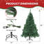 Arbre de Noël artificiel éclairé 6,9 pi avec aiguilles réalistes - support inclus