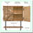RusticSpace Barndoor Bathroom Wall Cabinet with Adjustable Shelf and Towel Bar - Space Saver Storage Solution for Kitchen and Medicine Essentials, Brown