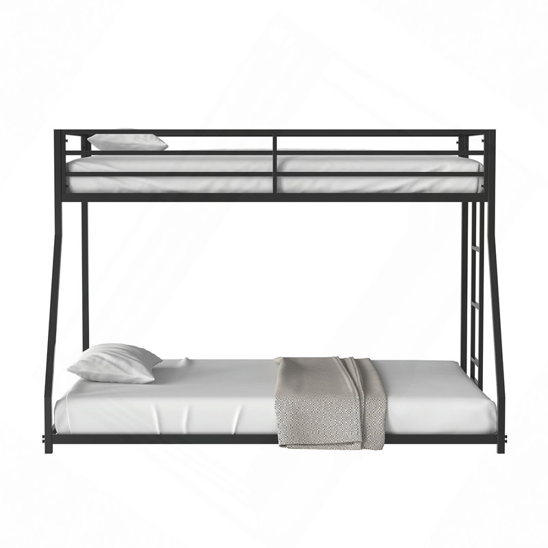 Mobilier de chambre à coucher en métal, Noir mat, Jumeaux sur complet