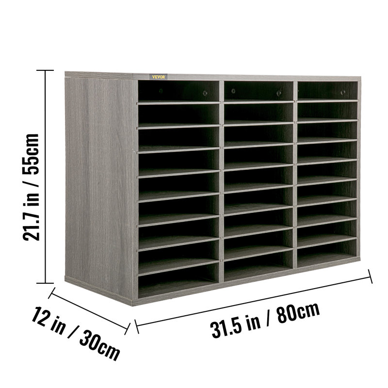 Rangement à 27 compartiments, gris