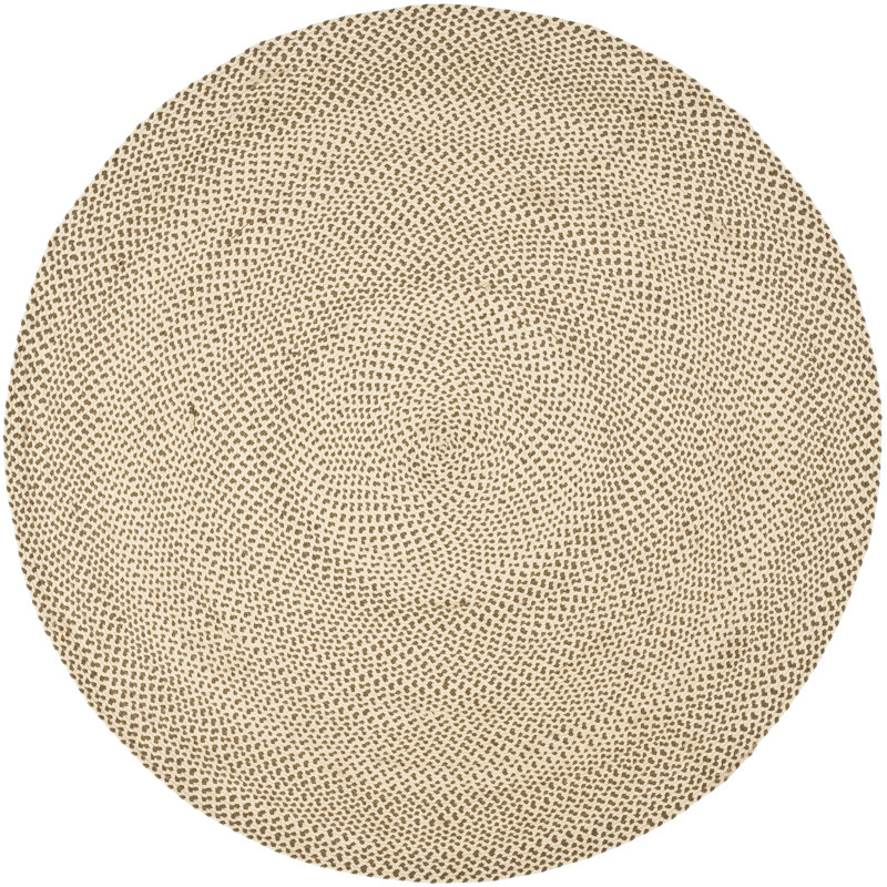 Garbrand Hand Woven Cotton Solid Color Rug, Round 6'