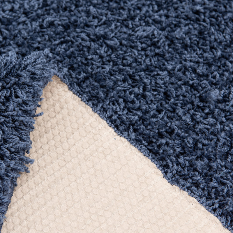 Tapis bleu touffeté Youssouf, Rectangle 4 pi x 6 pi