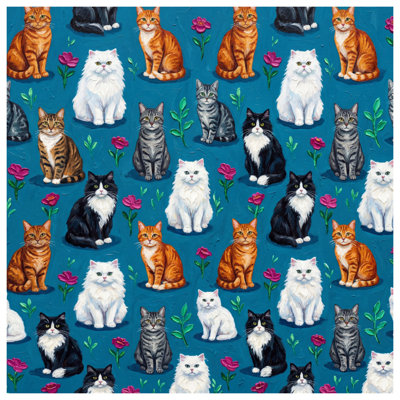 Diverses couvertures de chats et de fleurs