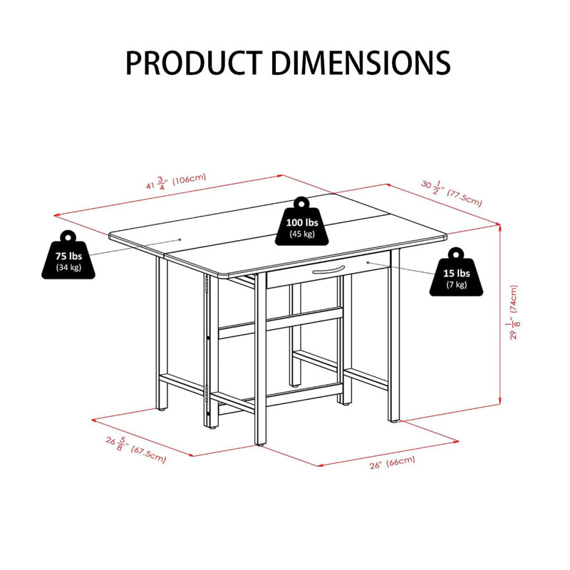 Collapsible Design Table, Simple Style Design, Enhance Your Dining Experience
