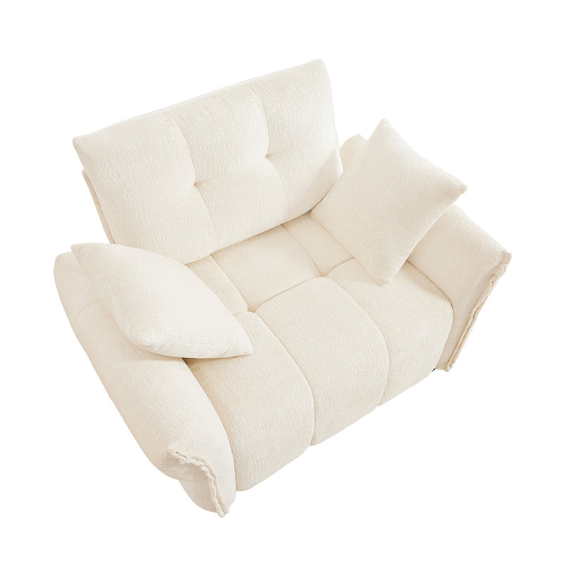 Canapé simple ergonomique de style contemporain, Blanc
