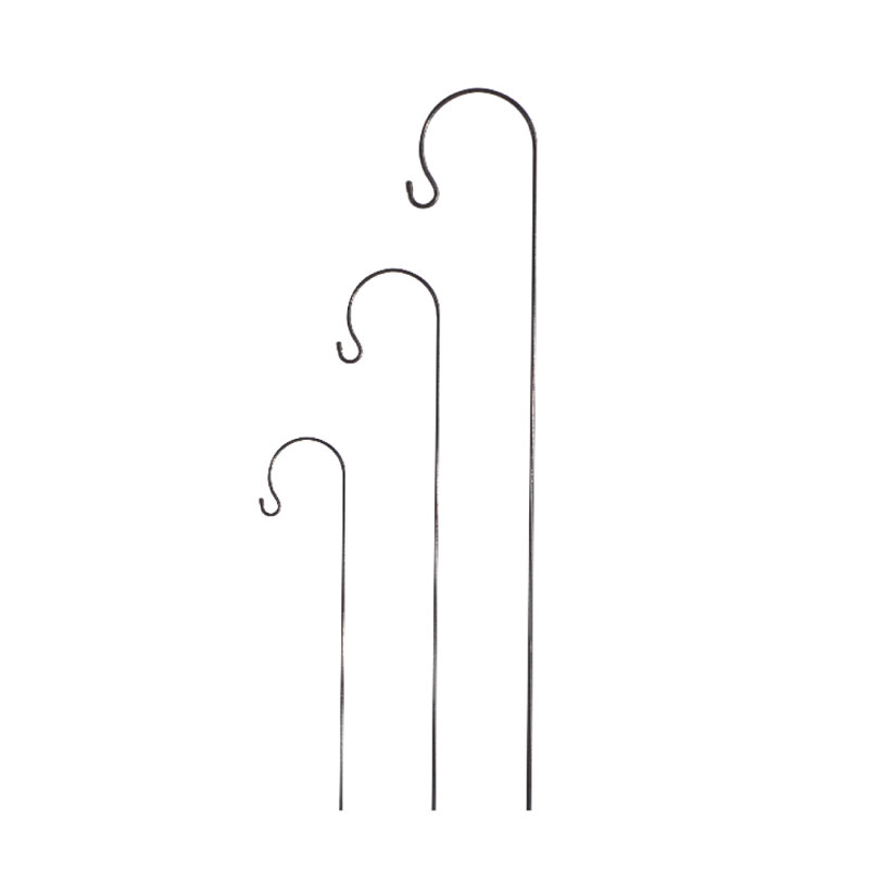 Latty Metal Hook Plant Stand, 3'3", Black