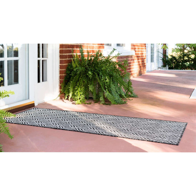 Outdoor Preen Area Rug Gray Color, Runner 2' x 6'