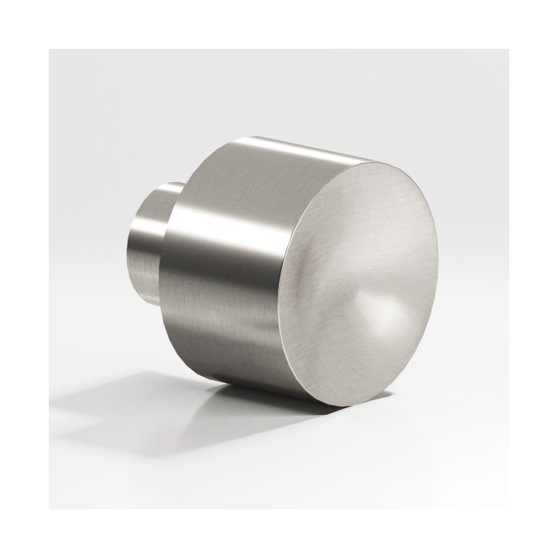1" Diameter Round Knob, 1 1/4", Satin Nickel