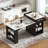Kitchen Island With Extendable Dining Table, Kitchen Storage Table With Double-Sided Storage, Kitchen Island With 2 Drawers, Power Outlet, Side Open Shelves, For Kitchen, Dining Room-561223698