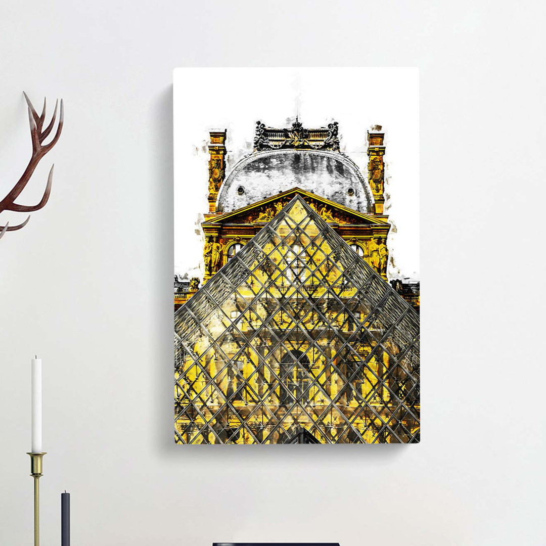 Louvre Museum In Paris France - Wrapped Canvas