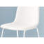 Chaise de bureau blanche en similicuir avec structure rembourrée