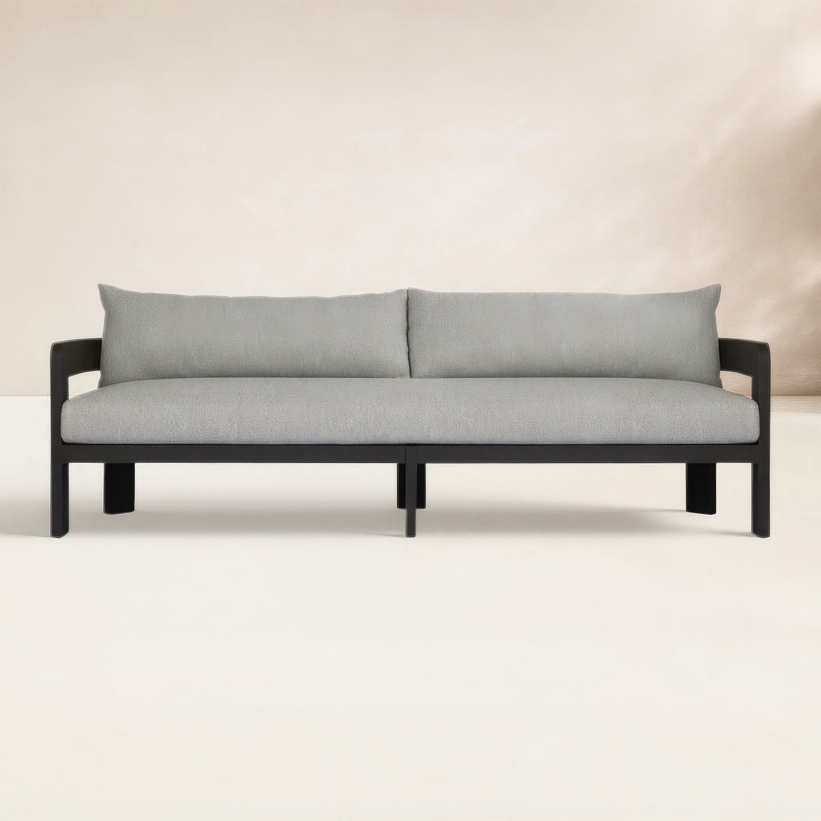 96" Patio Sofa, Concha Fog
