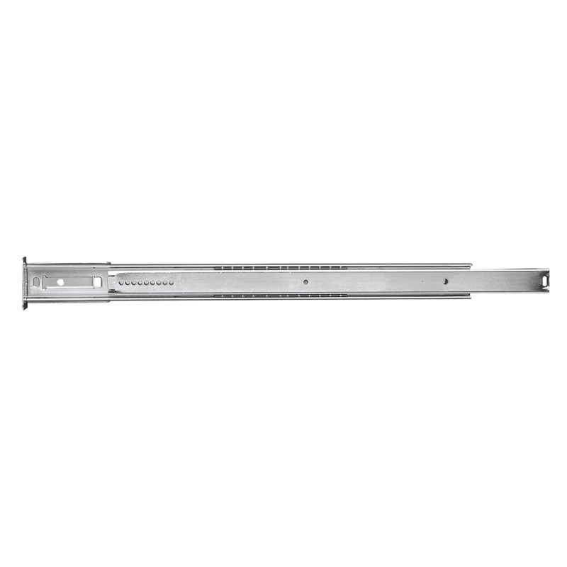 Glissières de tiroir à fixation centrale de 24 po - extension 3/4 capacité 35 lb. Finition cadmium