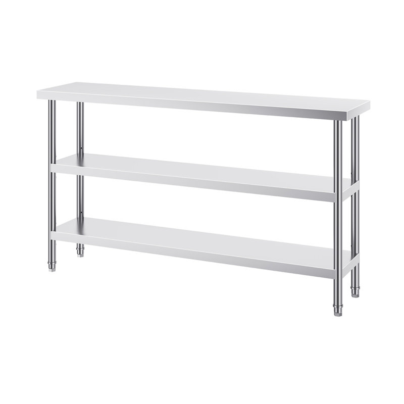 Table de préparation en acier inoxydable