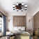 Ceiling Fan Light - Windmill-Shaped Flush Mount Ceiling Fan With Light With Remote Control And Timer