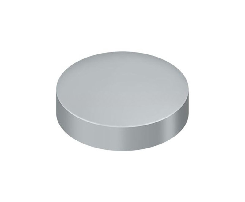 2CA74B1F670A4A2F88EBB8106E310AB1 Cache-vis, rond, plat, 1 po de diamètre en chrome brossé