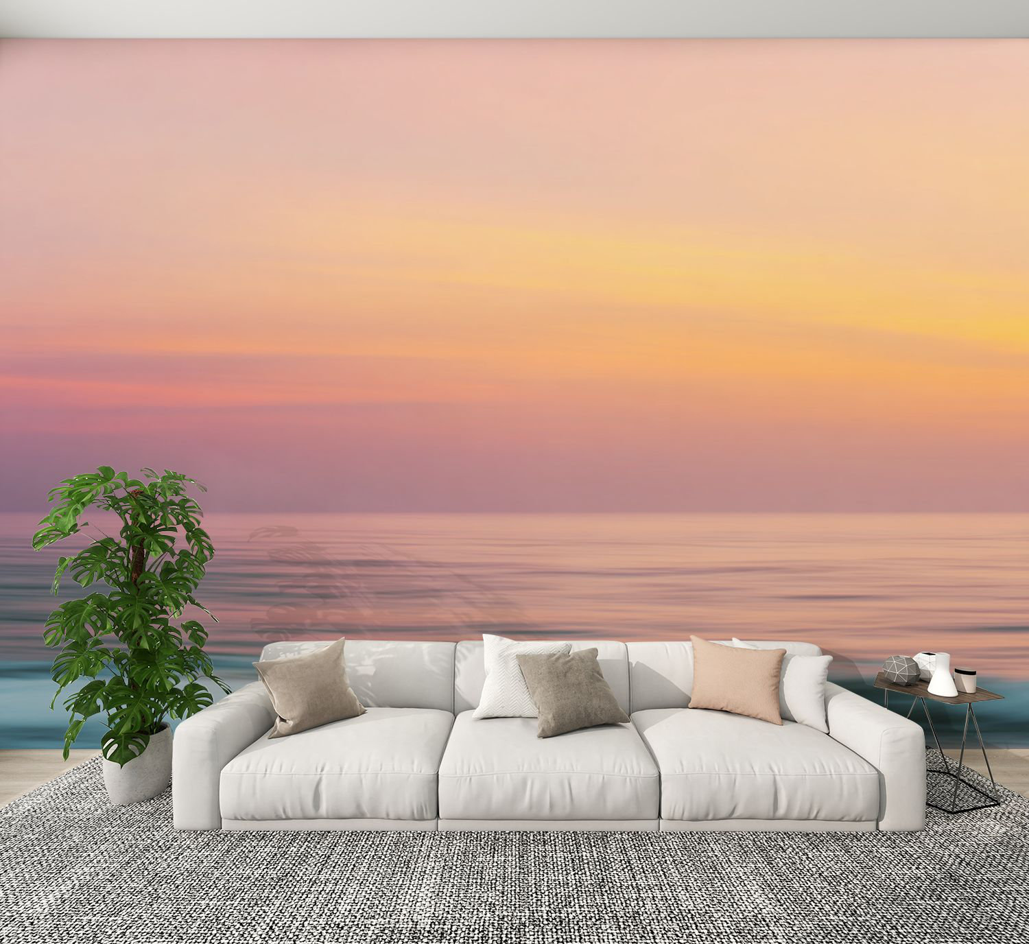 Red Barrel Studio Peel and Stick Wallpaper Abstract sunrise sky ocean ...