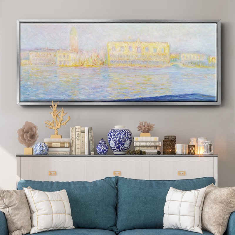Le Palais des Doges vu de San Giorgio Maggiera, 1908 01, reproduction d'art sur toile, H 20 po x l 50 po x P 1,5 po