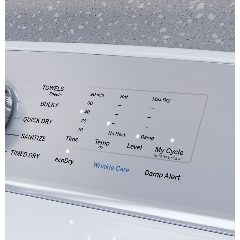 GE Profile™ ENERGY STAR® 7.4 cu. ft. Capacity aluminized alloy drum Electric Dryer with Sanitize Cycle and Sensor Dry