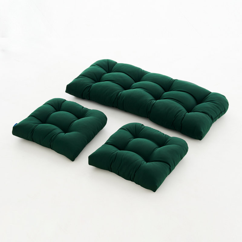 Outdoor 4'' Seat Cushion, Dark Green