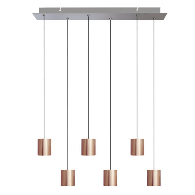 Luminaire suspendu tambour en grappe 6 lumières Andromedae