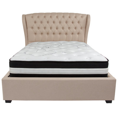 Haleigh Tufted Platform Bed with Mattress