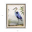 «Blue Heron», art encadré argenté, art mural