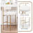 Gold Boucle Bar Stools Set Of 3, 26" Modern Counter Stools With Backs, Upholstered Barstools For Kitchen Island, Bar, Cafe-1609791296