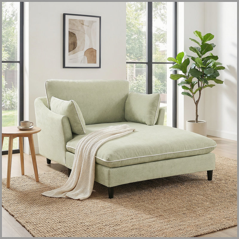 Canapé-lit 51,2 po Modern, Chenille verte